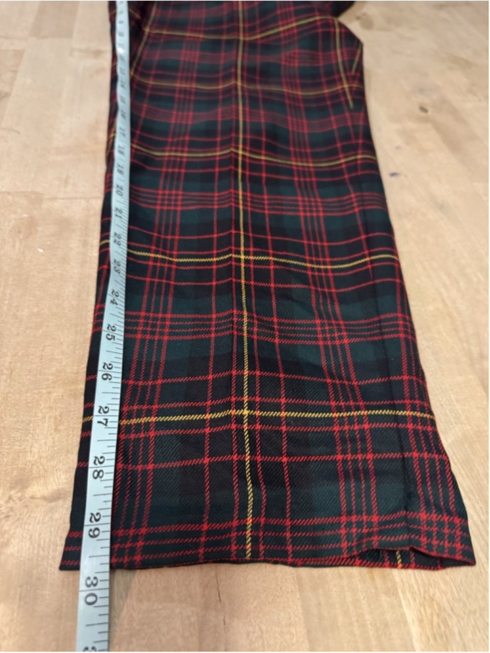 Vtg Pendleton Wool Pants Plaid Tartan Red Green Navy Slacks Size 12 Women’s - Picture 8 of 8